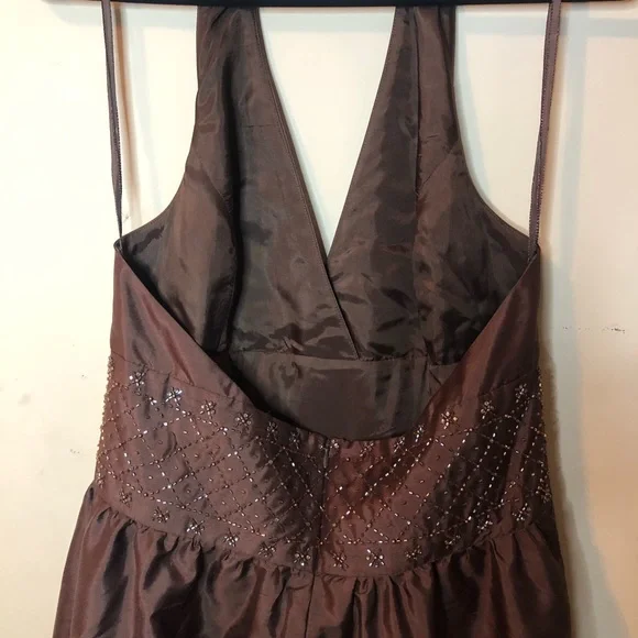 Anne Klein halter A-line silk dress - Picture 3 of 6